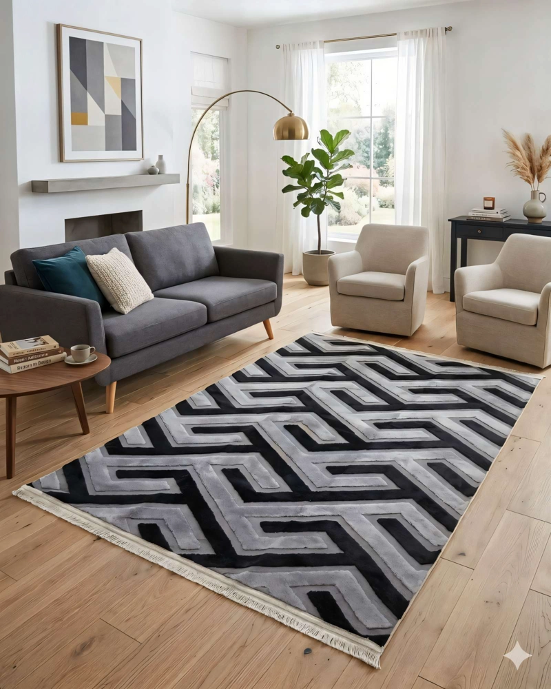 ALFOMBRA 180 X 200 JACQUARD DECORATIVA BICOLOR 5 - 3
