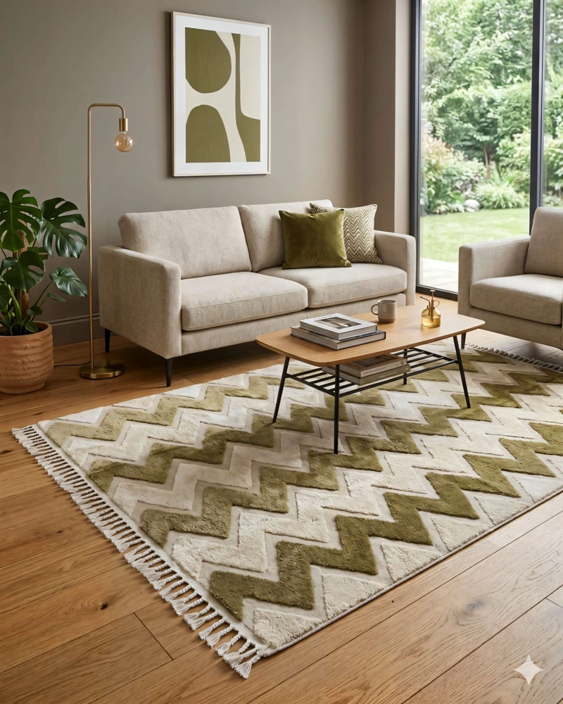 ALFOMBRA 180 X 200 JACQUARD DECORATIVA BICOLOR 9 - 4