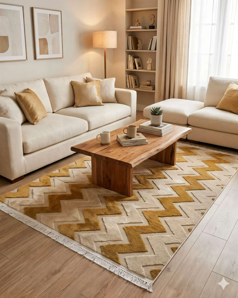 ALFOMBRA 180 X 200 JACQUARD DECORATIVA BICOLOR 10 - 3