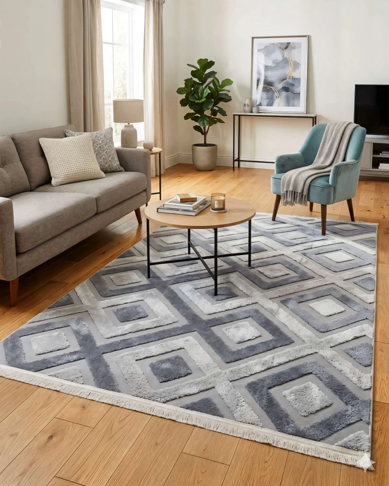 ALFOMBRA 150 X 200 JACQUARD DECORATIVA BICOLOR 3 - 3