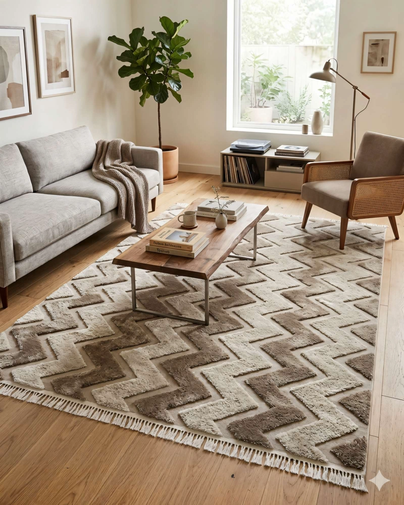 ALFOMBRA 150 X 200 JACQUARD DECORATIVA BICOLOR 6 - 4