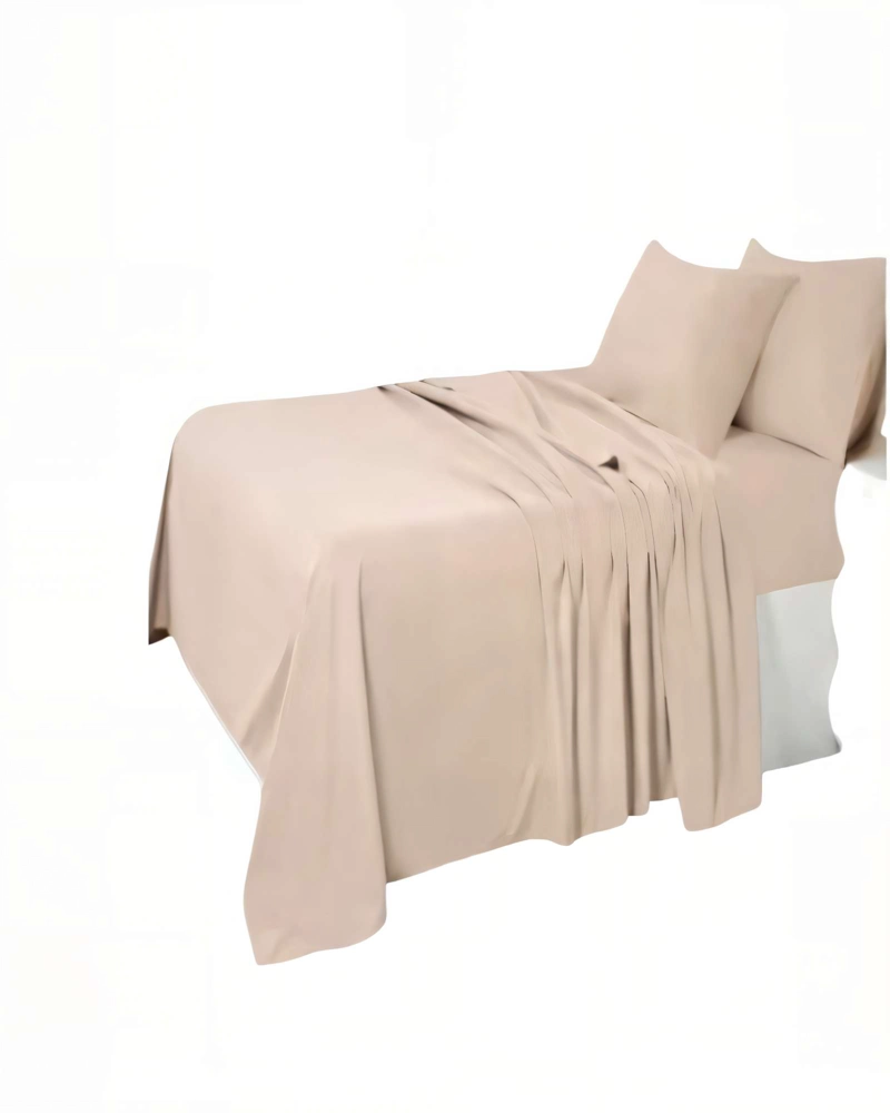 SET DE  SABANA 200 HILOS 2 PLAZAS COLOR BEIGE - 1