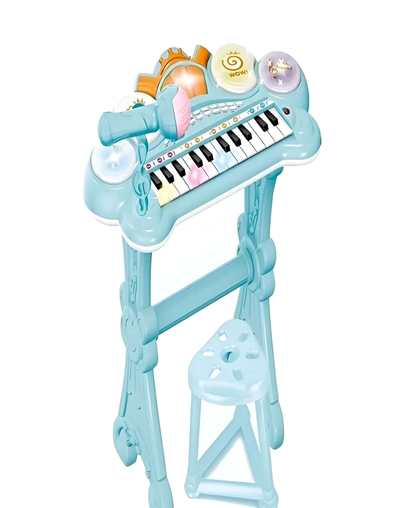 PIANO INFANTIL MUSICAL PARA NIÑOS AZUL - 1