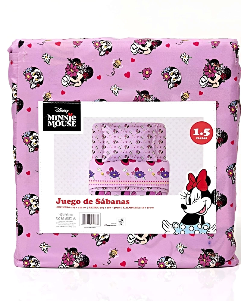 SET DE SABANA INFANTIL POLIESTER PLAZA Y MEDIA 165 X 240 CM ROSA2 - 4