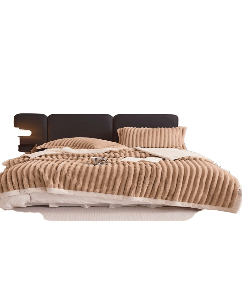 FRAZADAS CON SHERPA TEXTURIZADA  LINEAL 2P 05 - 1