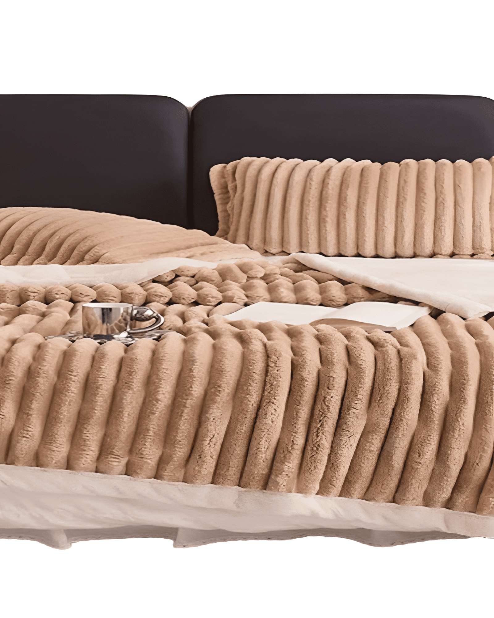 FRAZADAS CON SHERPA TEXTURIZADA  LINEAL 2P 05 - 2