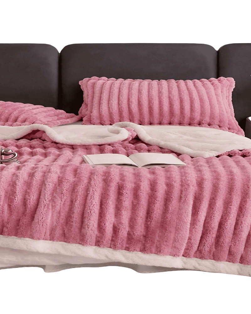 FRAZADAS CON SHERPA TEXTURIZADA  LINEAL 2P 01 - 2