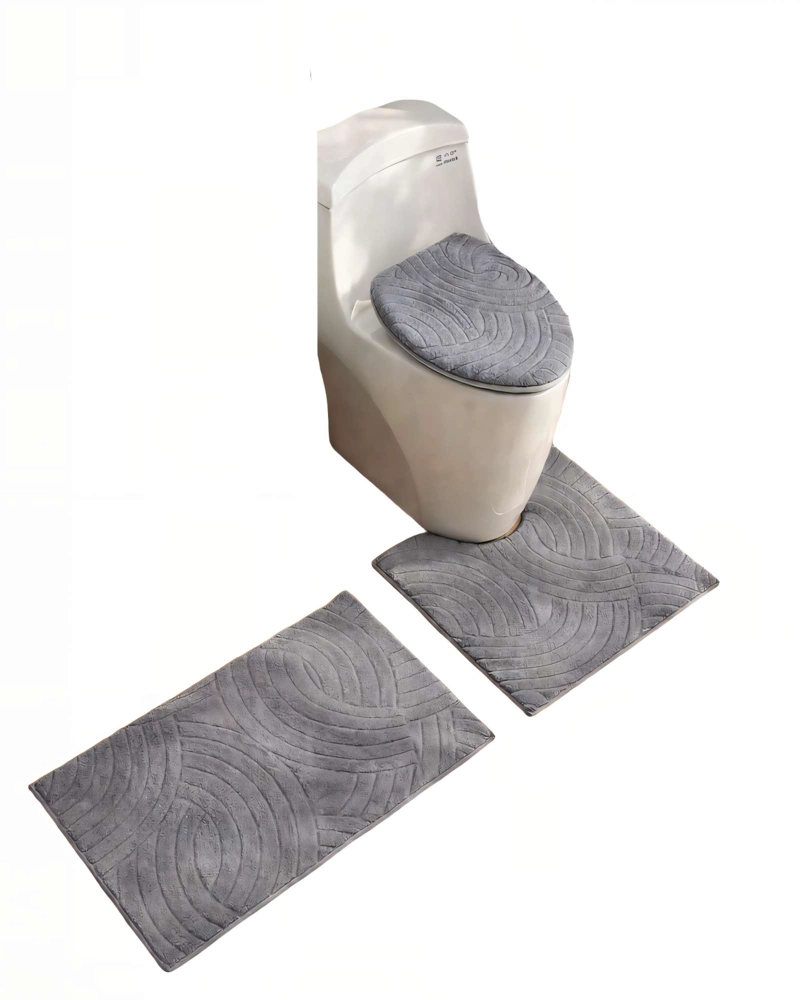 PACK PARA BAÑO DE 3 PIEZAS COLOR GRIS - 1