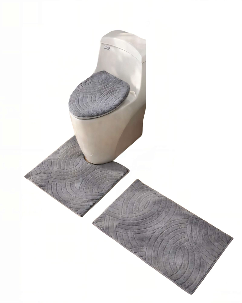 PACK PARA BAÑO DE 3 PIEZAS COLOR GRIS - 2