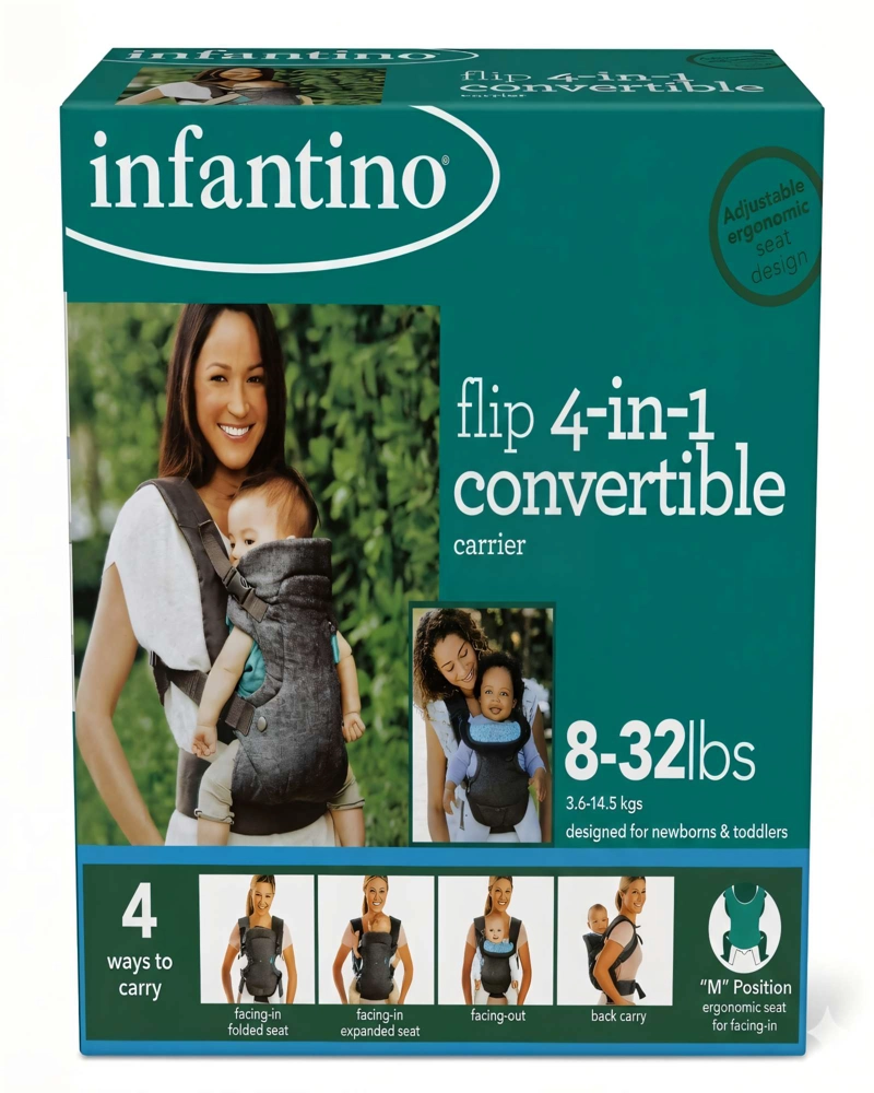 CARGADOR DE BEBE  ERGONOMICO 4 EN 1 COLOR GRIS - 5
