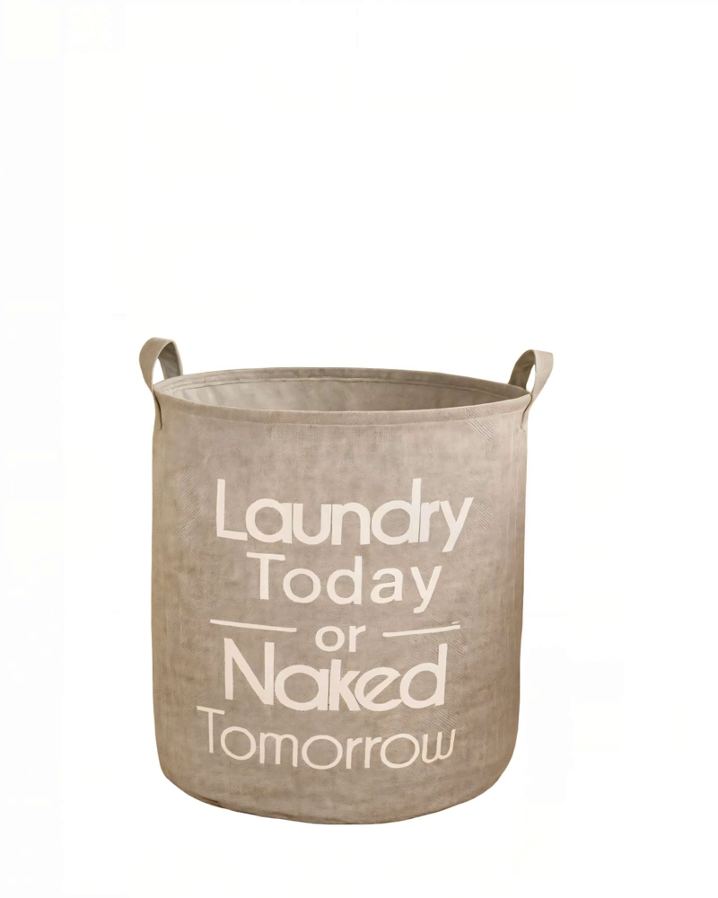 CESTA DE ROPA 45CMX50CM COLOR GRIS - 1