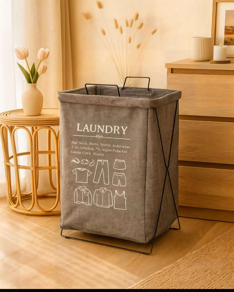 JUEGO  DE CESTAS DE ROPA 36CMX59CM COLOR MARRON - 3