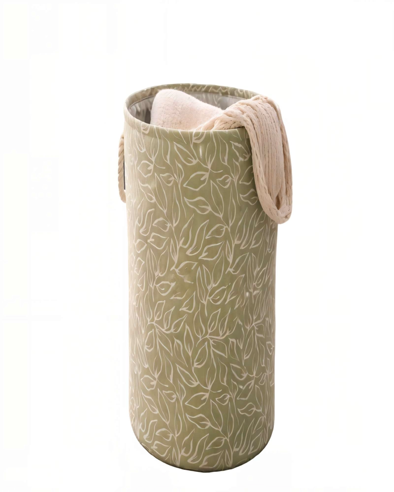 CESTA DE ROPA 40CMX50CM COLOR VERDE - 1
