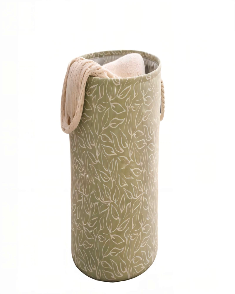 CESTA DE ROPA 40CMX50CM COLOR VERDE - 2
