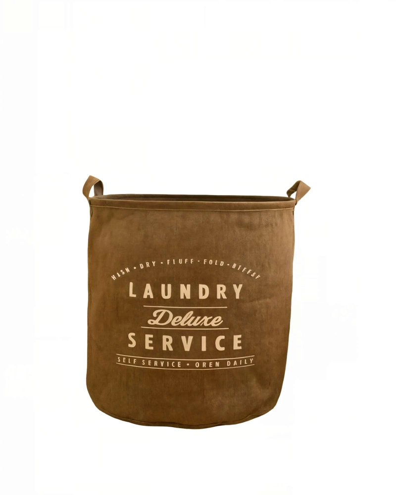 CESTA DE ROPA 45CMX50CM COLOR MARRON - 1