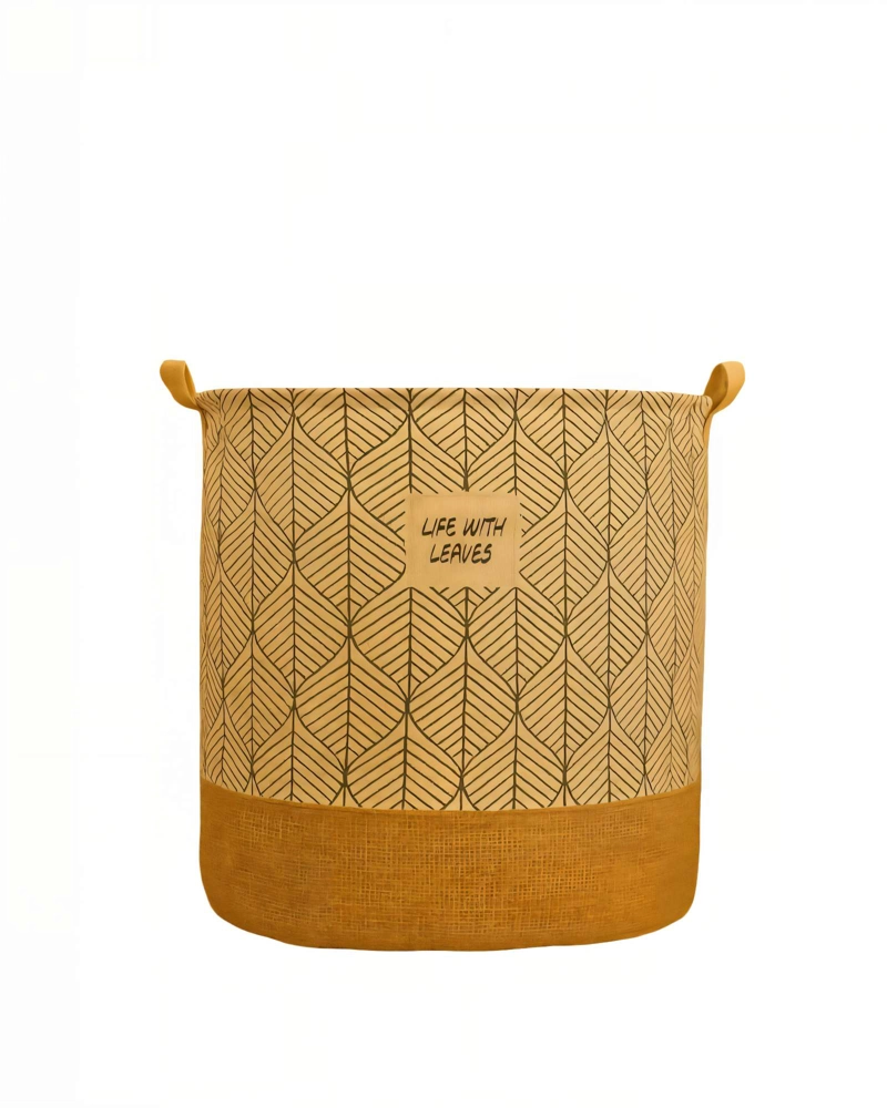 CESTA DE YUTE PARA ROPA 40CMX50CM CON DISEÑO 3 - 1