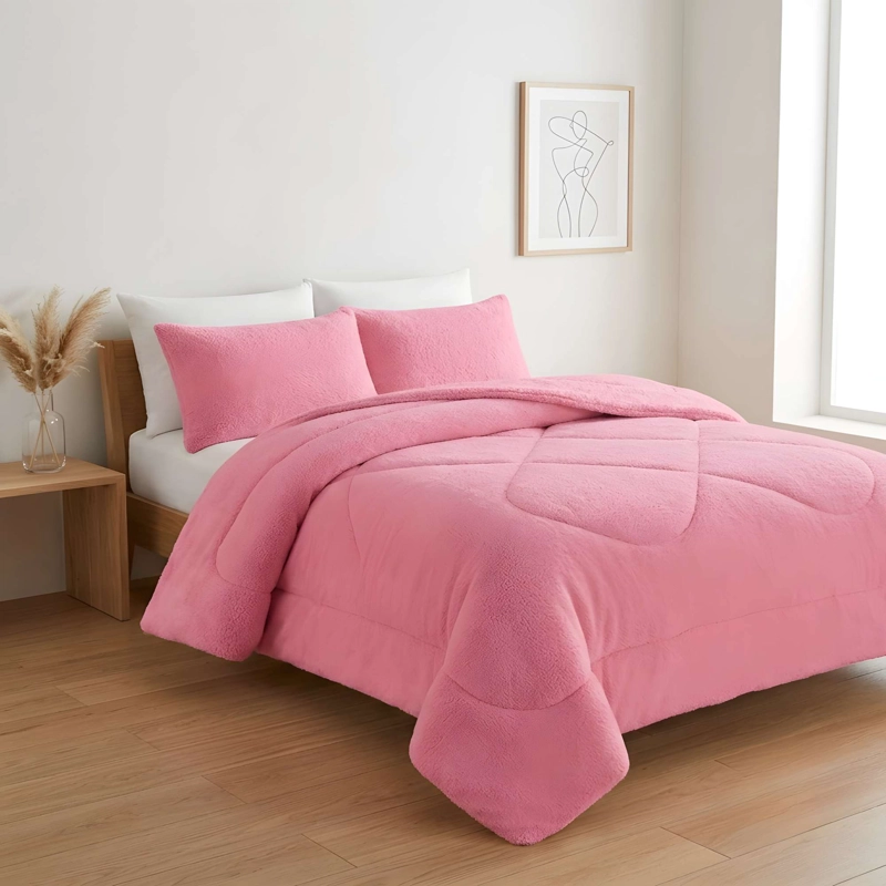 PLUMON PREMIUM 2 PLAZA 230CM X 250CM COLOR ROSADO - 1