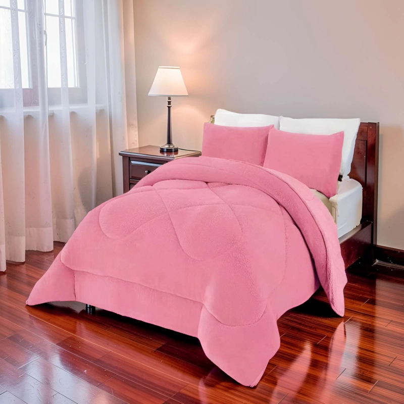 PLUMON PREMIUM 2 PLAZA 230CM X 250CM COLOR ROSADO - 3