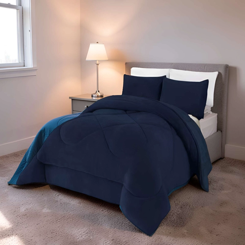 PLUMON PREMIUM 2 PLAZA 230CM X 250CM COLOR AZUL OSCURO - 2
