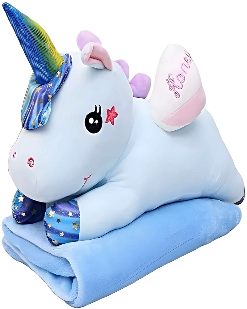 MANTA PELUCHE TE RMICA 2-EN-1  DE 1 PLAZA CELESTE - 1