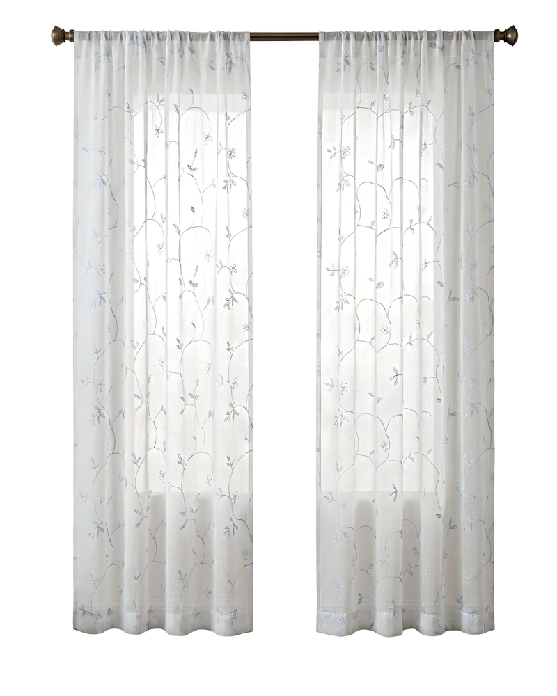 PACK DE 2 CORTINAS TIPO VISILLO CON BORDADO DE ALTA DEFINICION 06 - 1