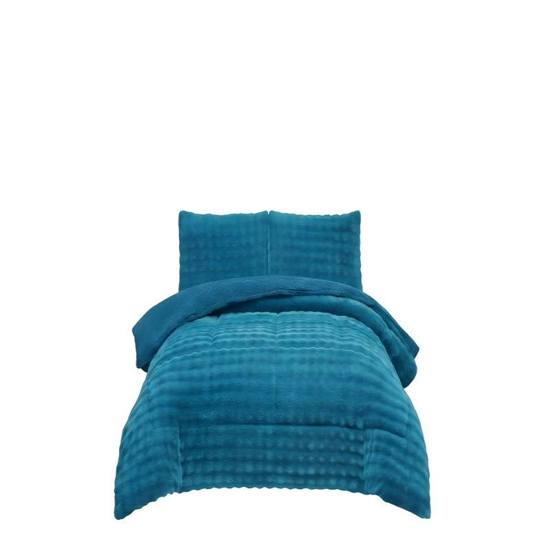 COBERTOR PREMIUM CONFORT 1.5P 180CM X 230CM COLOR AZUL - 4
