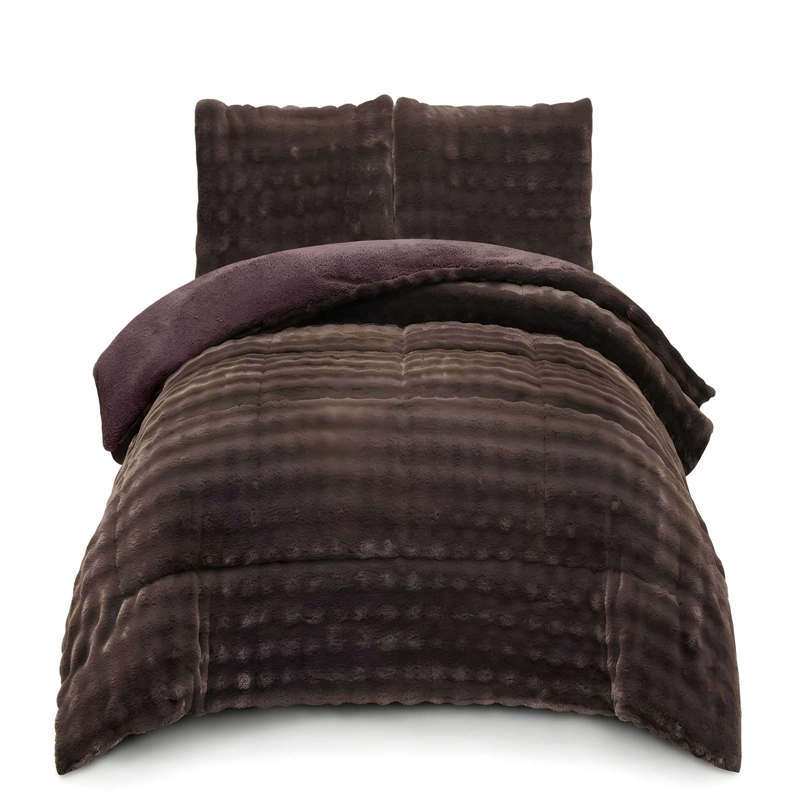 COBERTOR PREMIUM CONFORT 1.5P 180CM X 230CM COLOR CAFE - 4