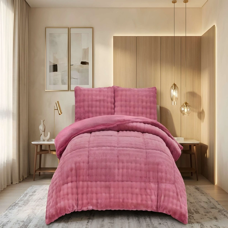 COBERTOR PREMIUM CONFORT 1.5P 180CM X 230CM COLOR ROSADO - 1