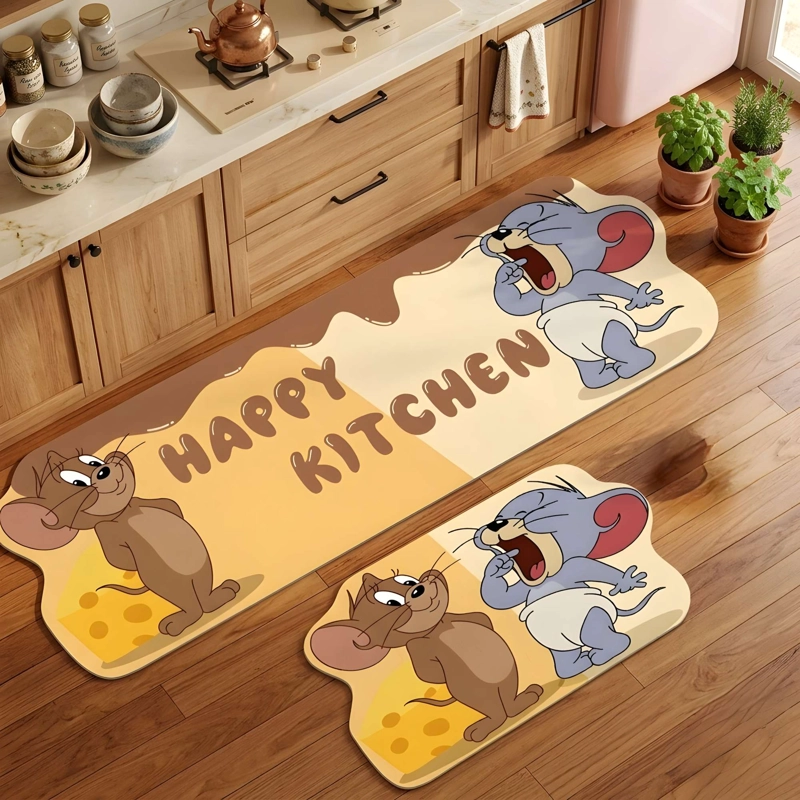 DUO DE  ALFOMBRAS DE GOMA MINIMALISTAS PARA COCINA B18 - 2