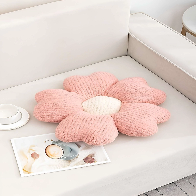 SET DE 4 COJINES EN FORMA DE FLOR ROSA - 4