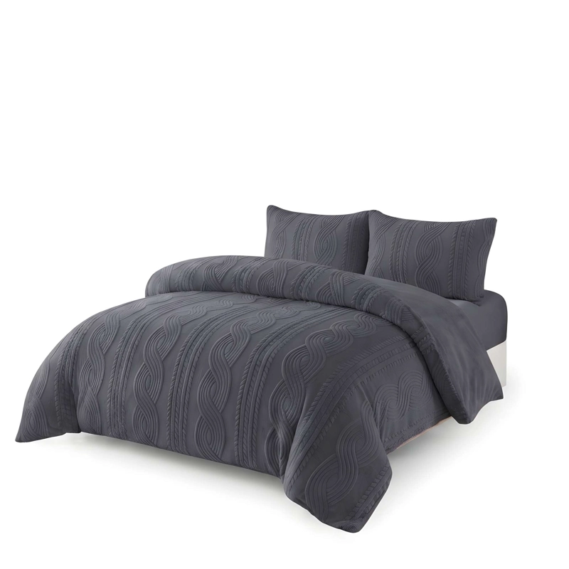PLUMON PREMIUM TEXTURIZADO CON CHIPORRO 2 PLAZA COLOR GRIS - 4