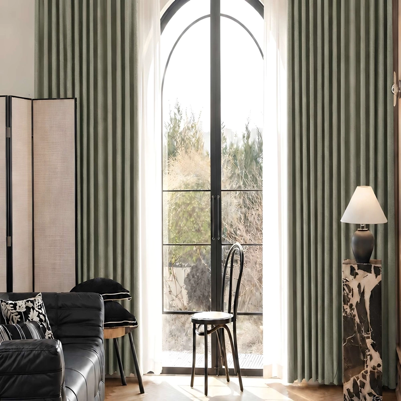 CORTINA BLACK OUT SET 2 PAÑOS 100% OSCURO COLOR VERDE - 3