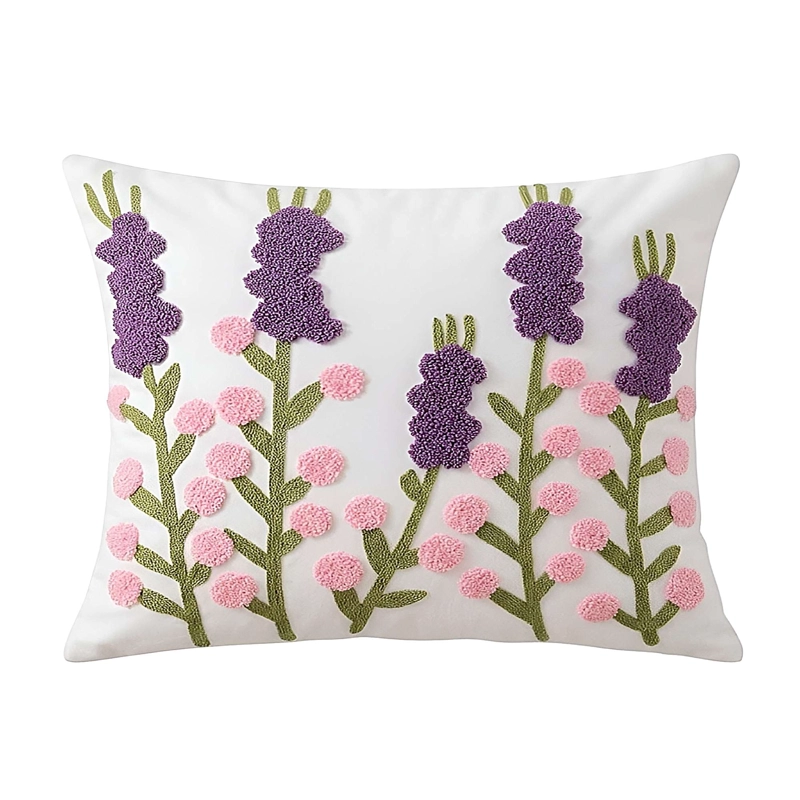 SET DE 4 FUNDAS DE COJIN BORDADA SIN BORLAS 45X45 CM F40 - 2