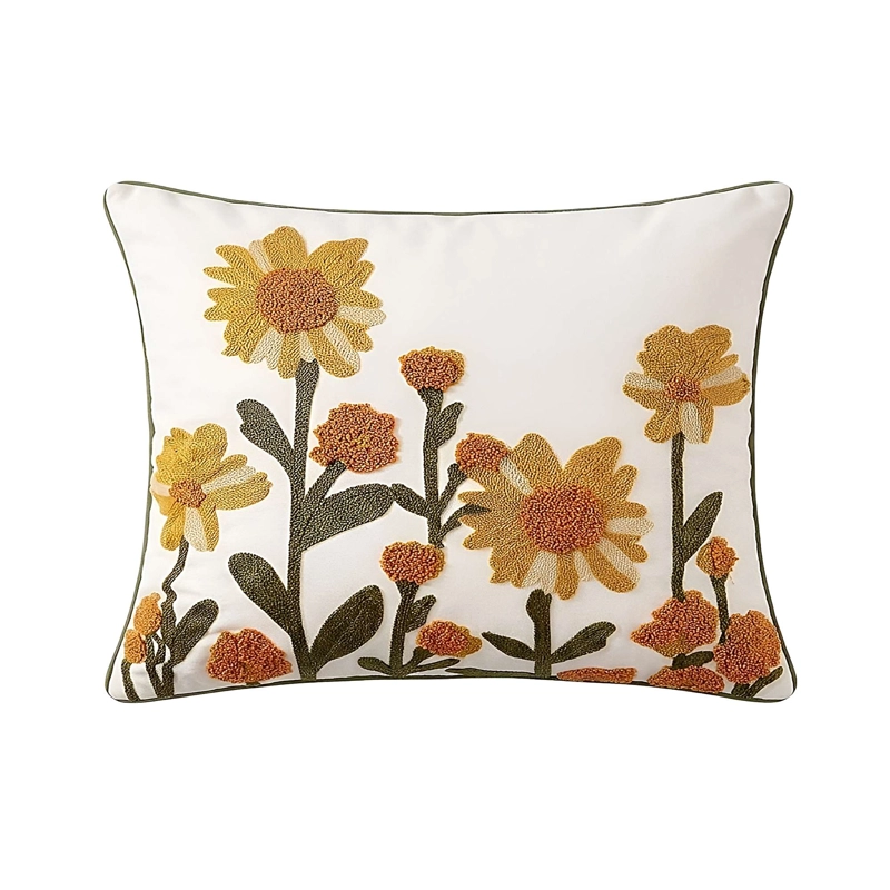 SET DE 2 FUNDAS DE COJIN BORDADA SIN BORLAS 45X45 CM F32 - 2