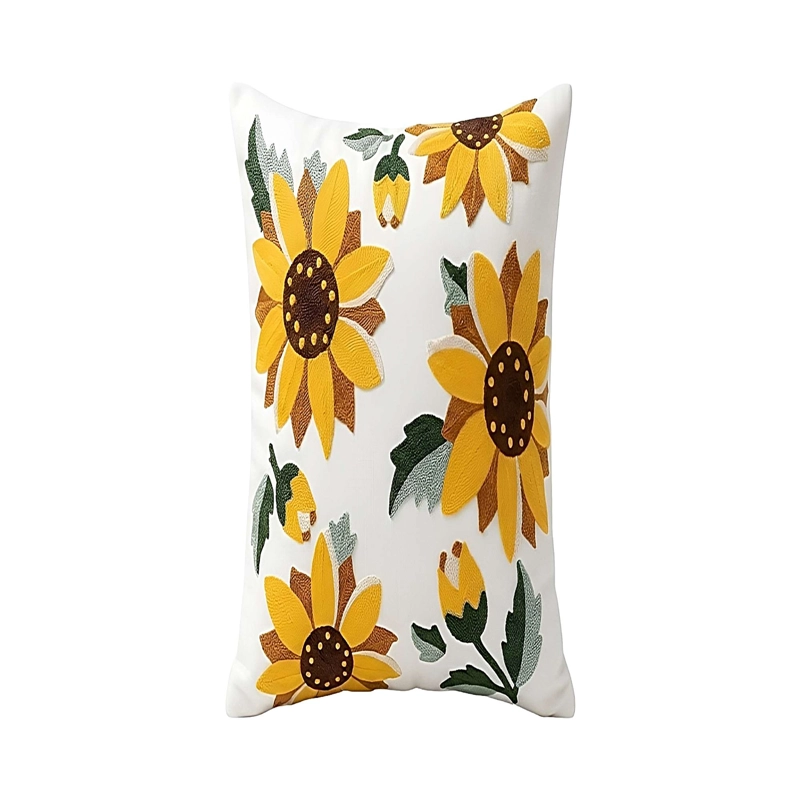 SET DE 2 FUNDAS DE COJIN BORDADA SIN BORLAS 45X45 CM F33 - 2