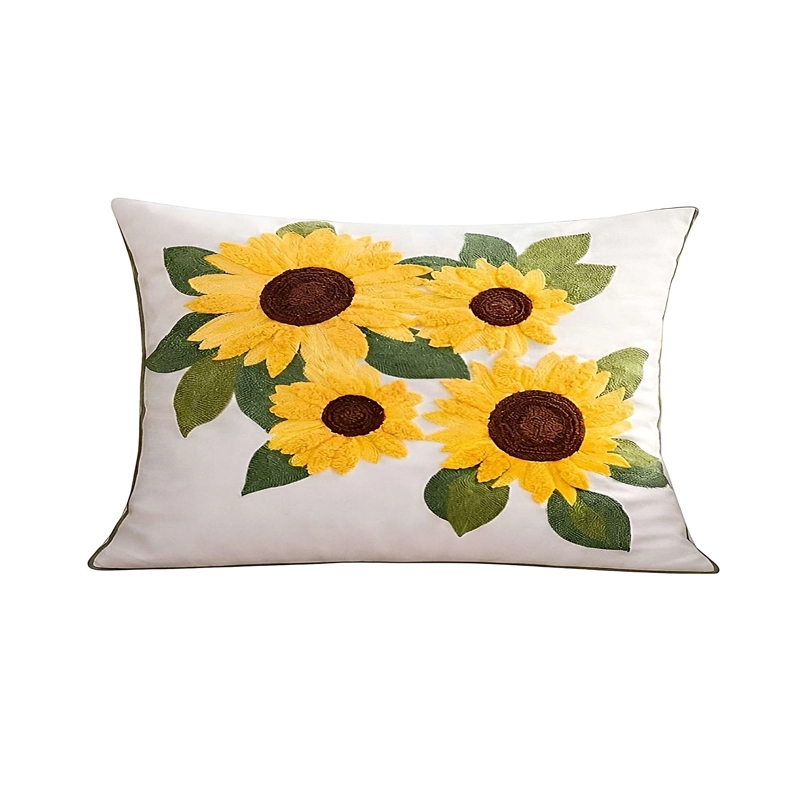 SET DE 2 FUNDAS DE COJIN BORDADA SIN BORLAS 45X45 CM F26 - 2