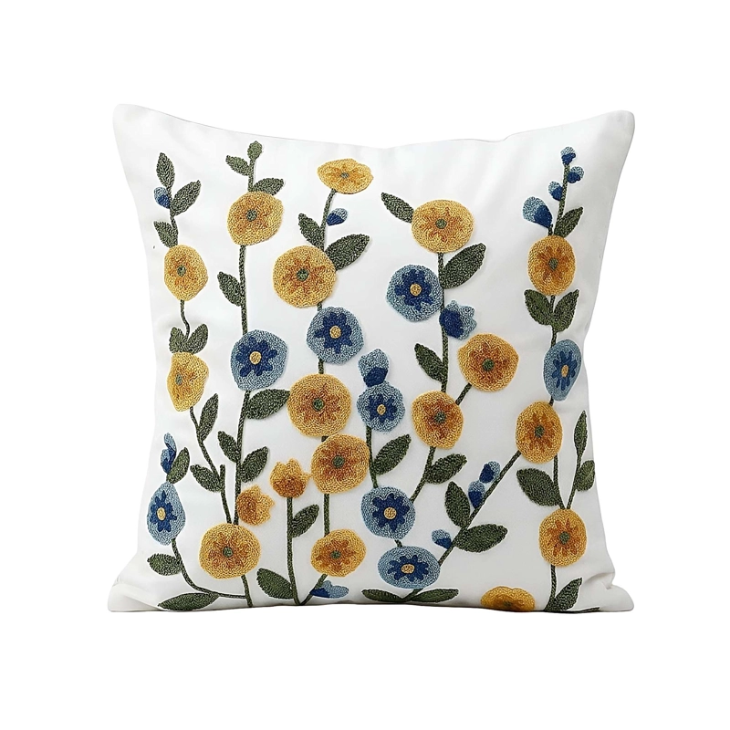 SET DE 2 FUNDAS DE COJIN BORDADA SIN BORLAS 45X45 CM F43 - 2