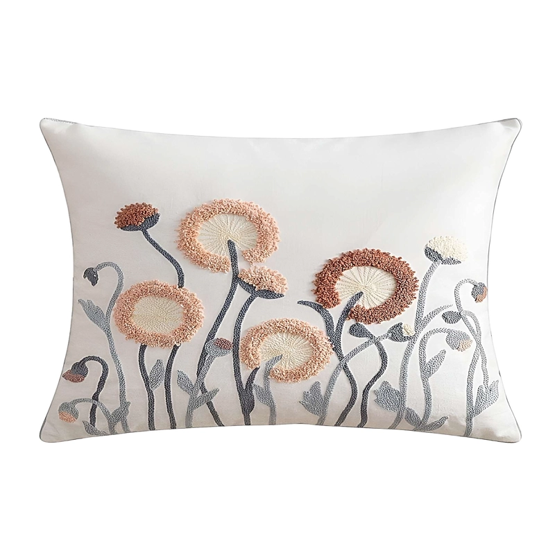 SET DE 4 FUNDAS DE COJIN BORDADA SIN BORLAS 45X45 CM F21 - 2