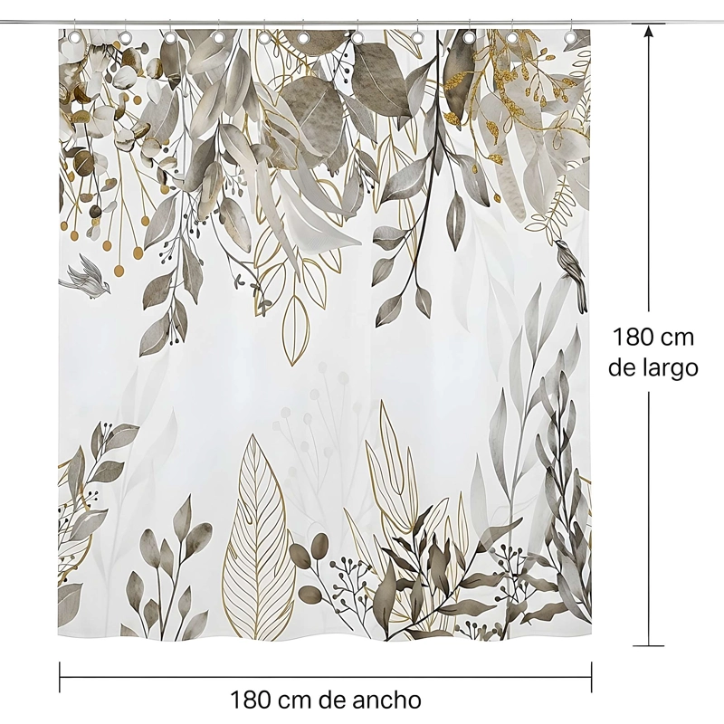 CORTINA DE BAÑO PREMIUM MAS FORRO 180X180 CM CB11 - 2