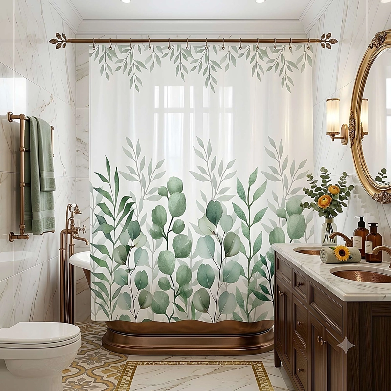 CORTINA DE BAÑO PREMIUM MAS FORRO 180X180 CM CB01 - 1