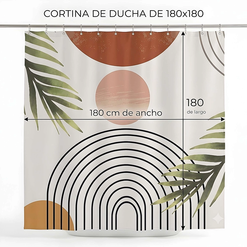 CORTINA DE BAÑO PREMIUM MAS FORRO 180X180 CM CB21 - 2