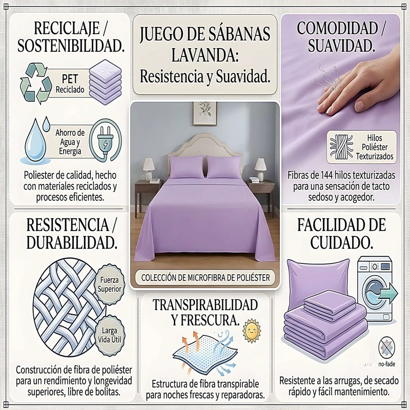 SET DE SABANAS DE 144 HILOS 1,5 PLAZA W1 - 4