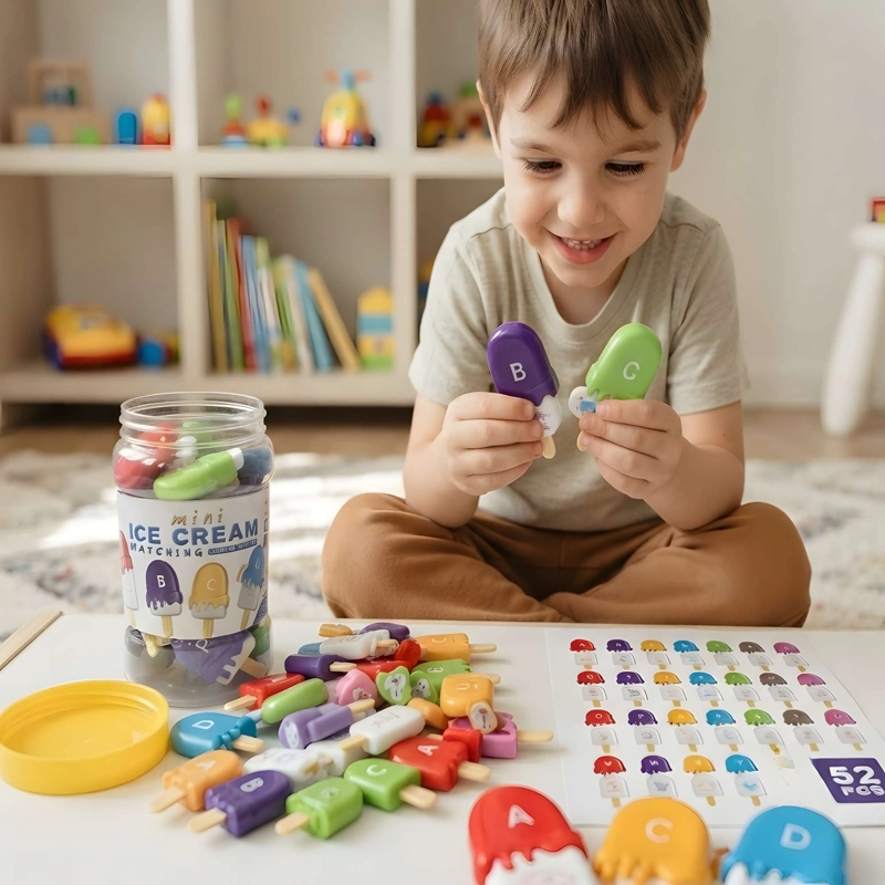 JUEGO PARA NIÑOS DIDACTICO EMPAREJAMIENTO DE HELADOS 52 PIEZAS - 2