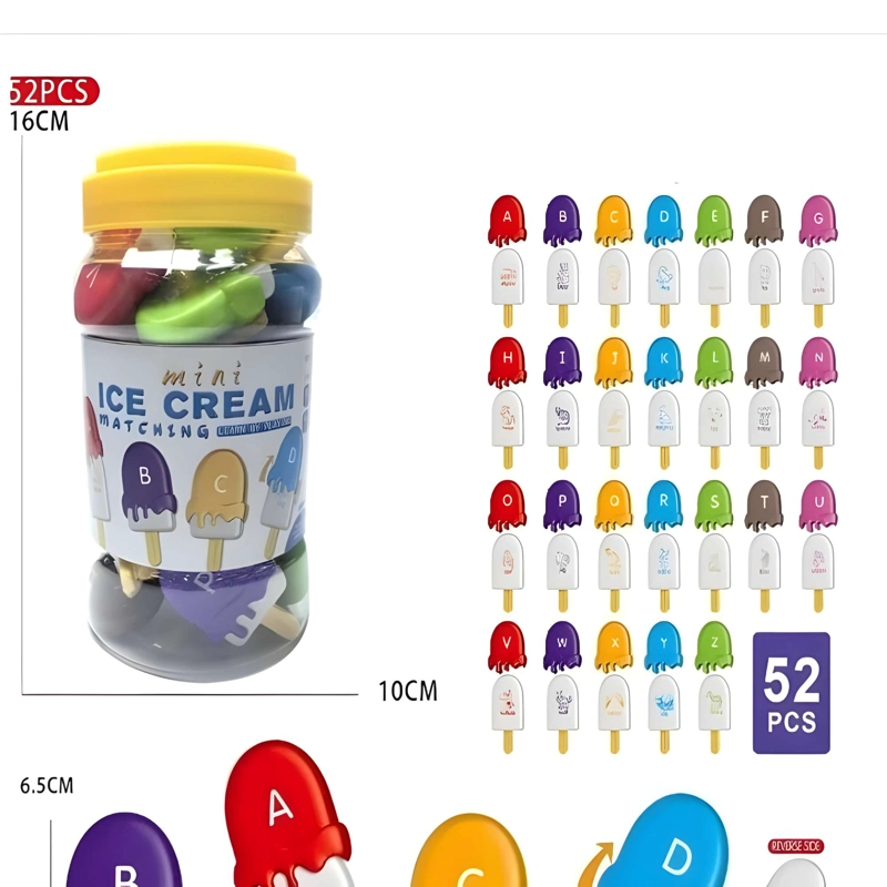 JUEGO PARA NIÑOS DIDACTICO EMPAREJAMIENTO DE HELADOS 52 PIEZAS - 4