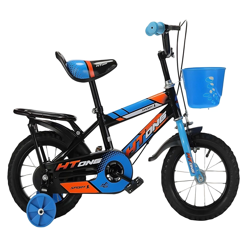 BICICLETA PARA NIÑOS ARO 12 CON RUEDITAS COLOR AZUL CELESTE - 4