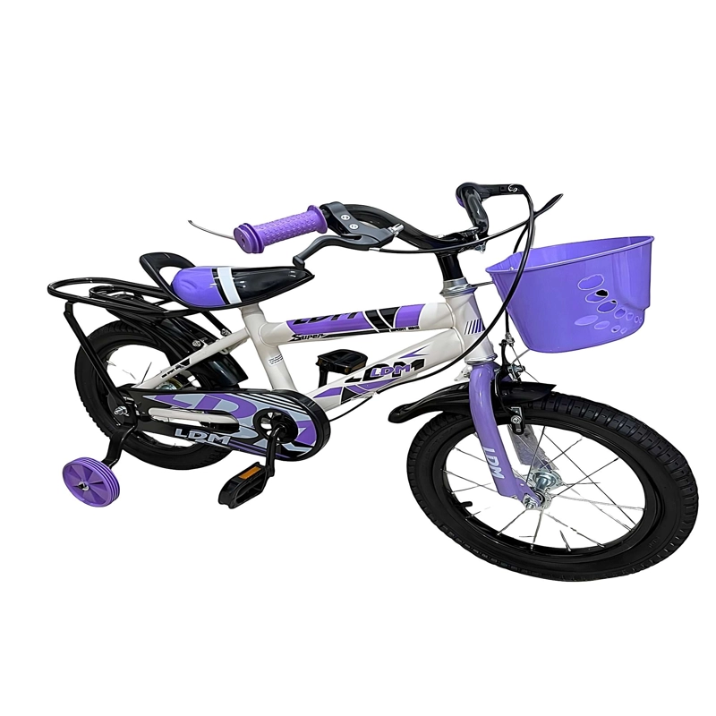 BICICLETA PARA NIÑOS ARO 14 CON RUEDITAS COLOR LILA - 4