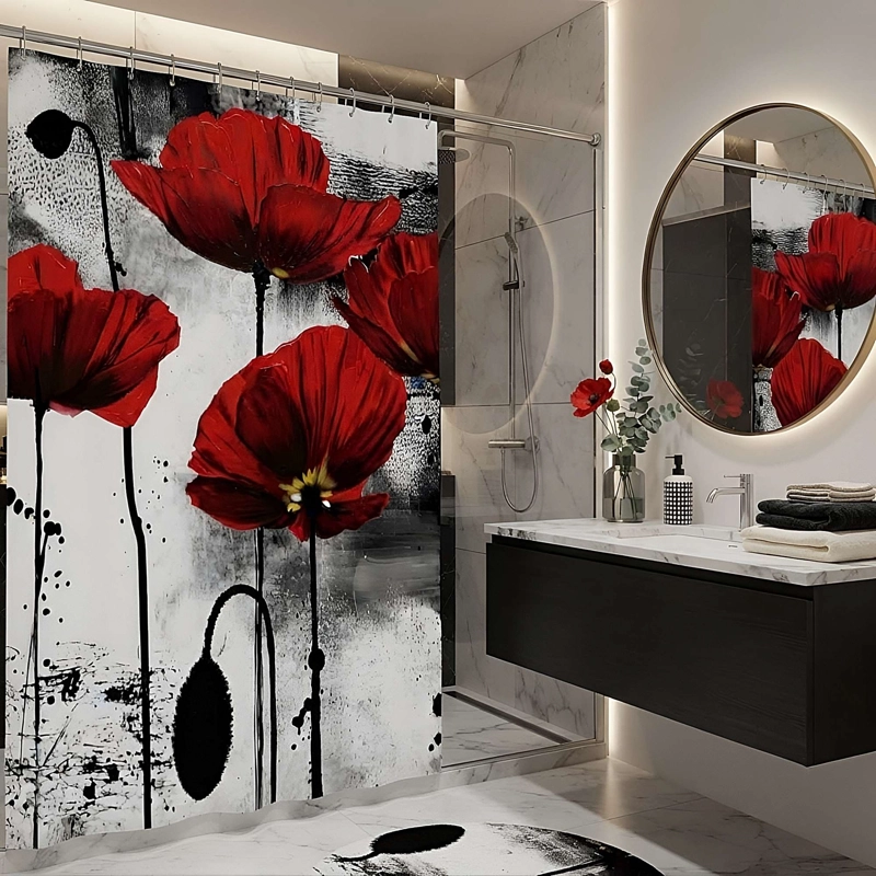 CORTINA DE BAÑO PREMIUM MAS FORRO 180X180 CM CB31 - 1