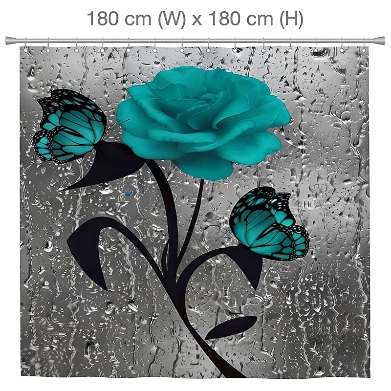 CORTINA DE BAÑO PREMIUM MAS FORRO 180X180 CM CB26 - 2