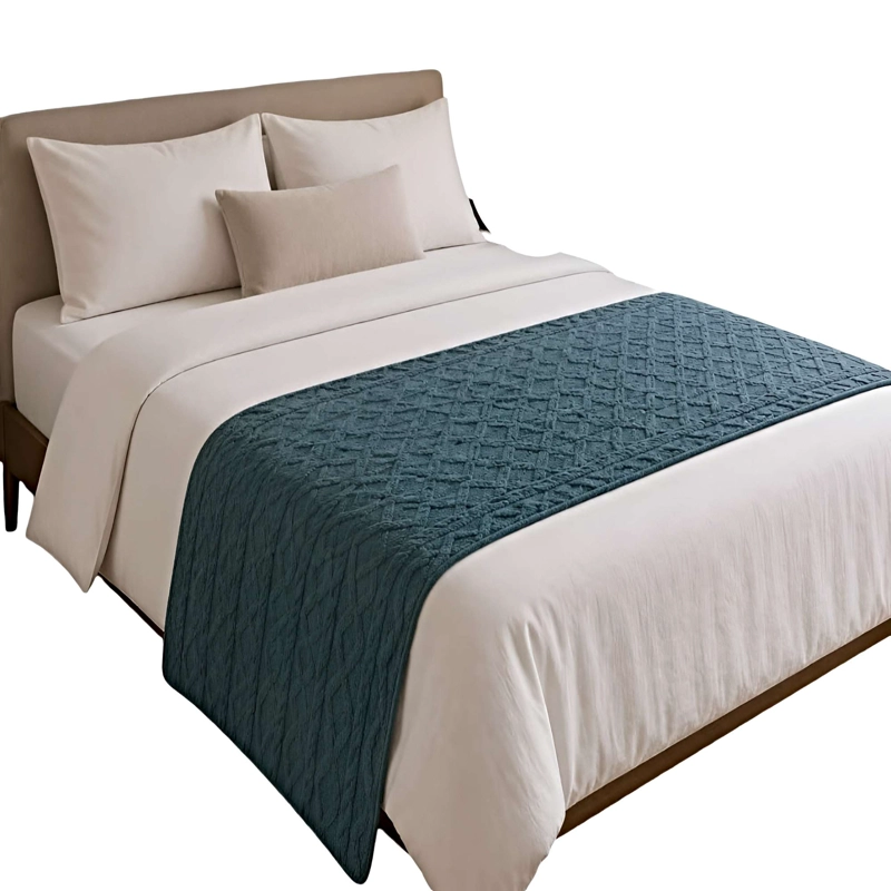 PIECERA TEXTURIZADA ESTILO NORDICO 70X220 CM TURQUESA - 3