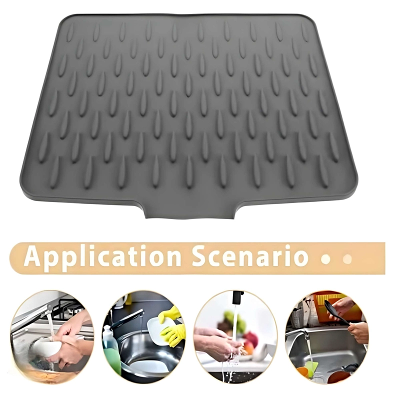 ALFOMBRA SECAPLATOS 25X32 CM GRIS OSCURO - 2